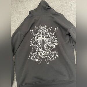 grey oversized hoodie size medium